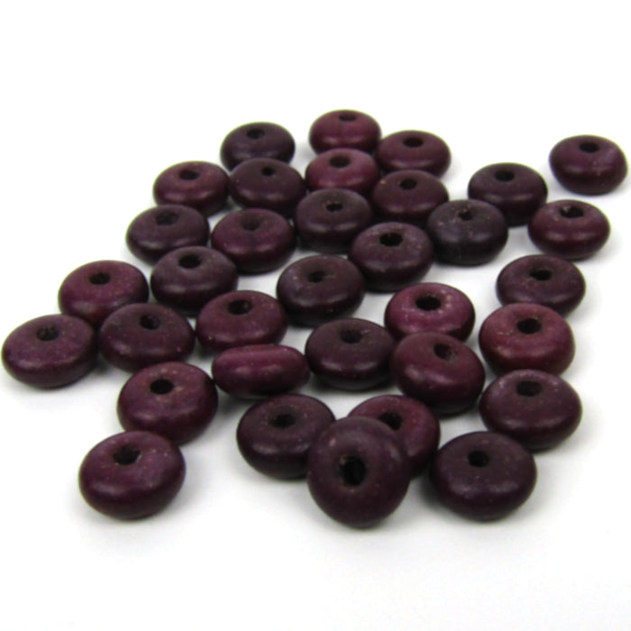 Purple Reconstituted & Dyed Howlite Disk Beads 6 mm x 3 mm