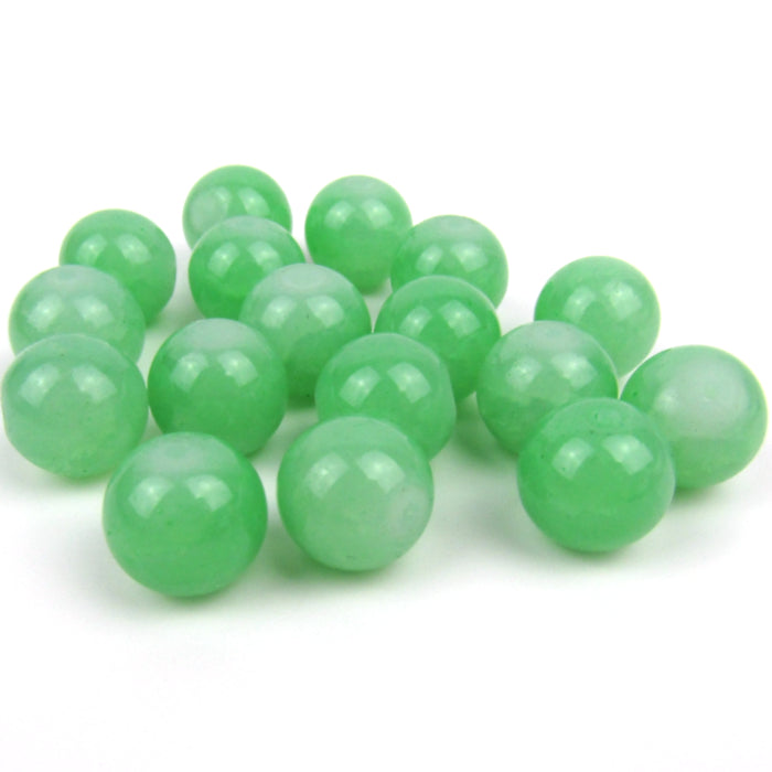 Mint Green Crackle Glass Beads 12mm