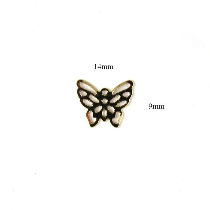 Tiny Butterfly Charm Gold Tone