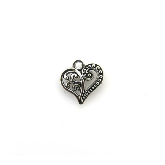 Patterned Heart Charm