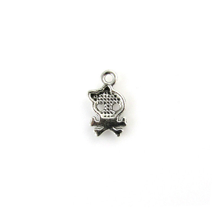 Skull & Cross Bones with Bow Charm