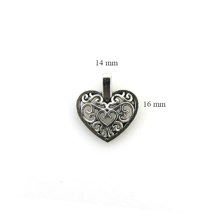 Patterned Heart Pendant