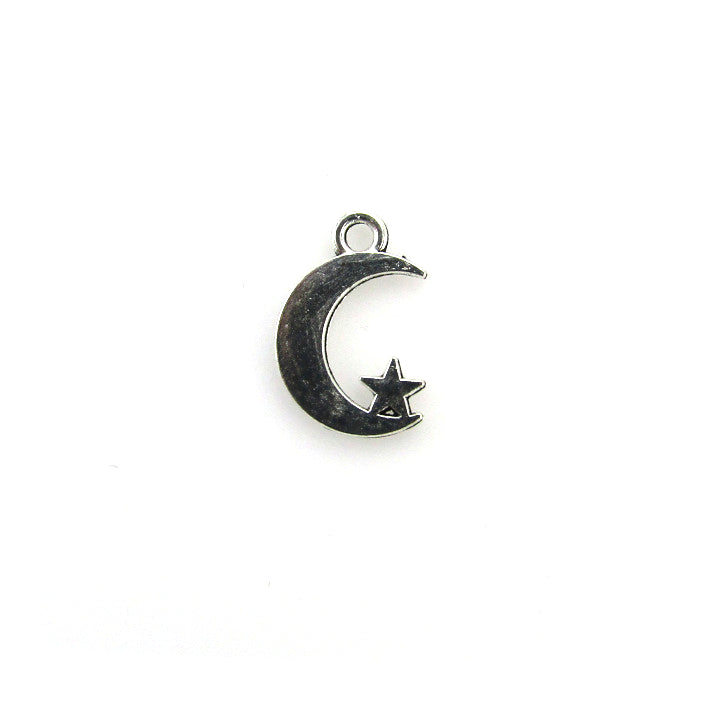 Moon with Star Charm