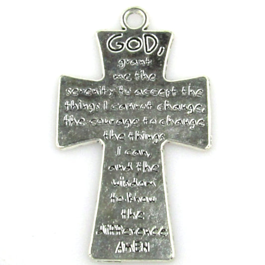 Serenity Prayer Cross Pendant