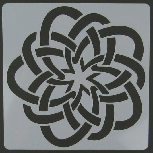 Celtic Knot Flower Design Stencil