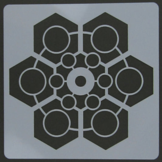 Hexagon Circle Stencil